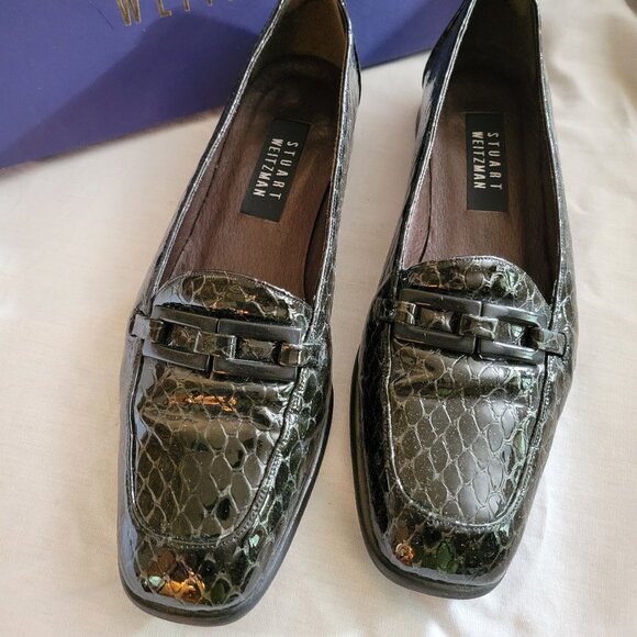 STUART WEITZMAN Women's Hornsby Black Patent Leather Flats Size 8.5 M - Picture 2 of 7